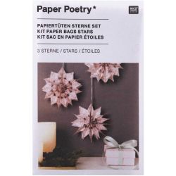 Paper Poetry Bastelset Papiertüten-Sterne Jolly Christmas klein von Rico Design