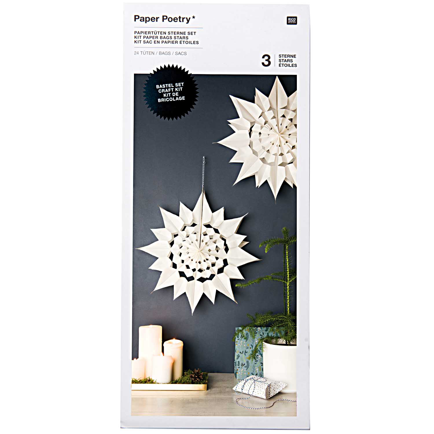 Paper Poetry Bastelset Papiertüten-Sterne groß Paper Poetry Bastelset Papiertüten-Sterne groß von Rico Design