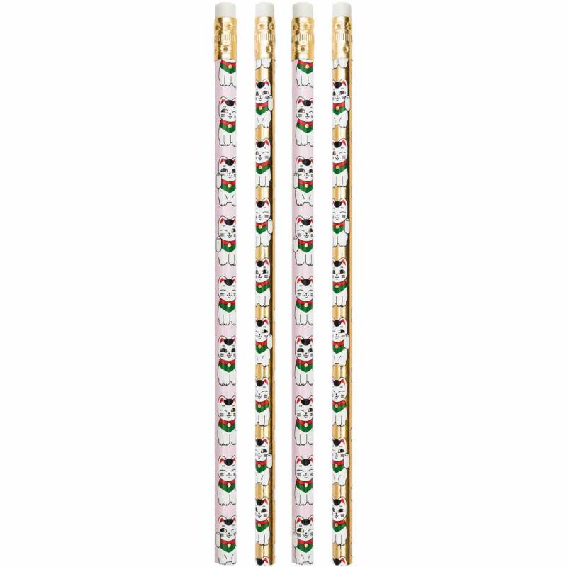 Paper Poetry Bleistifte Jardin Japonais Winkekatze 4er-Set von Rico Design