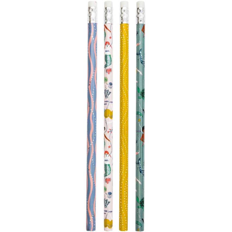 Paper Poetry Bleistifte Mermaids 4er-Set von Rico Design
