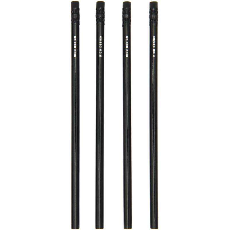 Paper Poetry Bleistifte schwarz 4er-Set von Rico Design