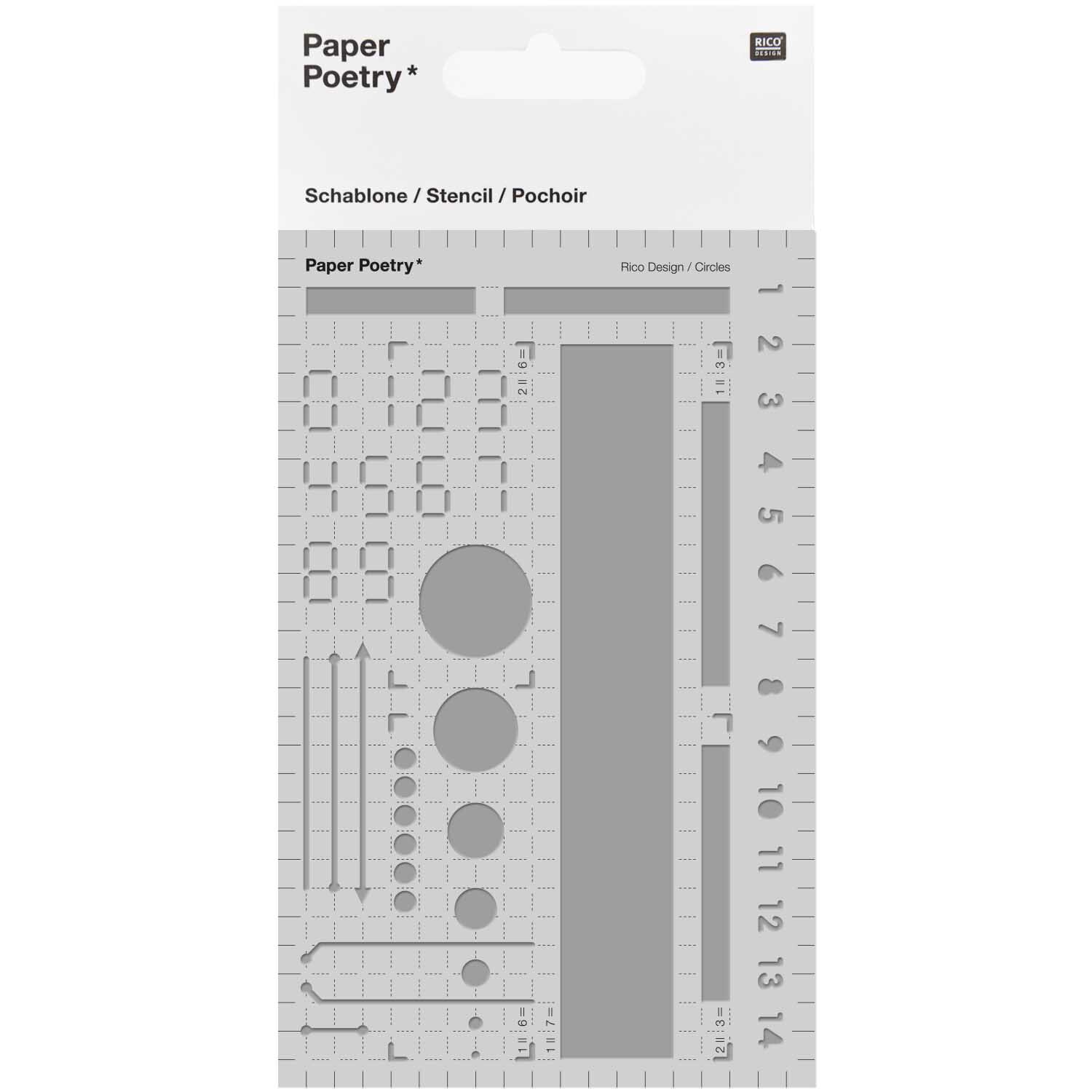 Paper Poetry Bullet Diary Schablone Basic 9,5x15cm Paper Poetry Bullet Diary Schablone Basic 9,5x15cm von Rico Design
