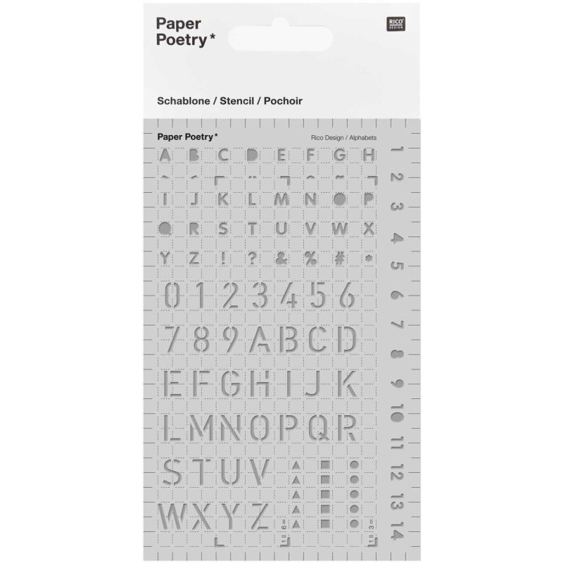 Paper Poetry Bullet Diary Schablone Buchstaben 9,5x15cm Paper Poetry Bullet Diary Schablone Buchstaben 9,5x15cm von Rico Design