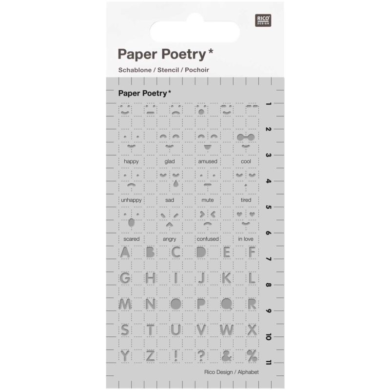 Paper Poetry Bullet Diary Schablone Emotions 7x12cm Paper Poetry Bullet Diary Schablone Emotions 7x12cm von Rico Design