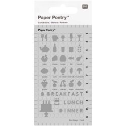Paper Poetry Bullet Diary Schablone Food 7x12cm Paper Poetry Bullet Diary Schablone Food 7x12cm von Rico Design