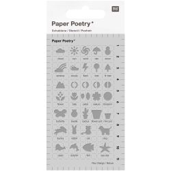Paper Poetry Bullet Diary Schablone Outdoor 7x12cm von Rico Design