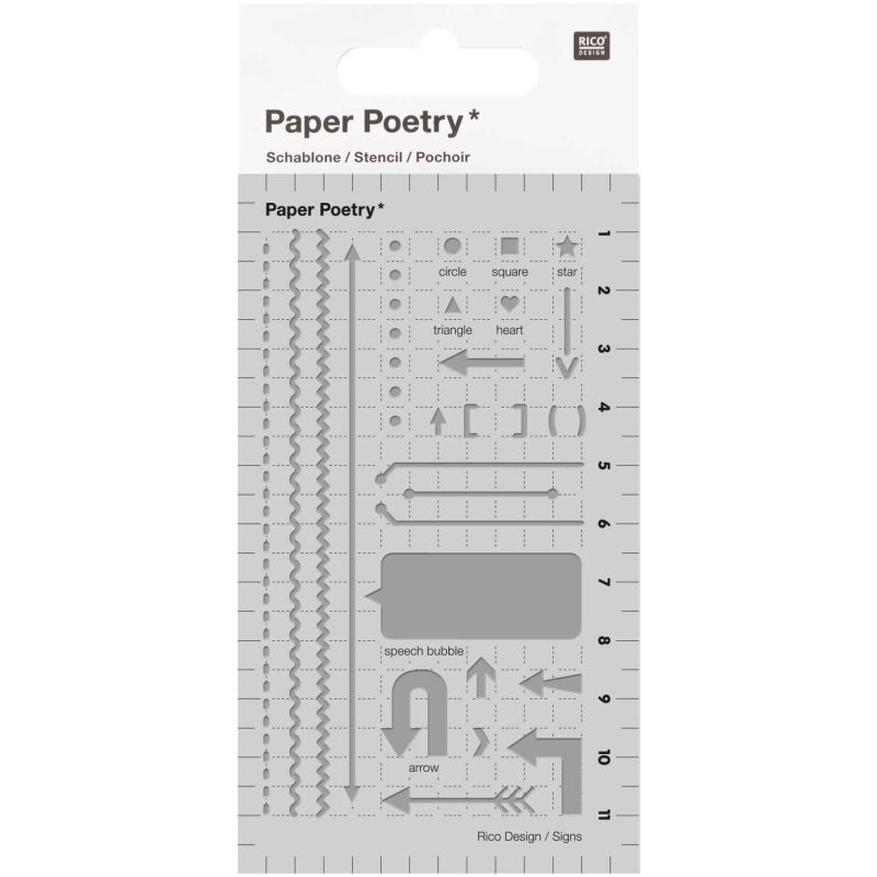 Paper Poetry Bullet Diary Schablone Pfeile 7x12cm Paper Poetry Bullet Diary Schablone Pfeile 7x12cm von Rico Design