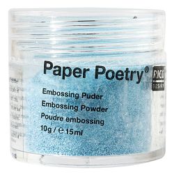 Paper Poetry Embossingpuder türkis perlmutt 10g von Rico Design