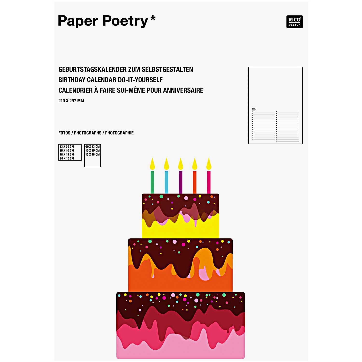 Paper Poetry Geburtstagskalender immerwährend A4 Paper Poetry Geburtstagskalender immerwährend A4 von Rico Design