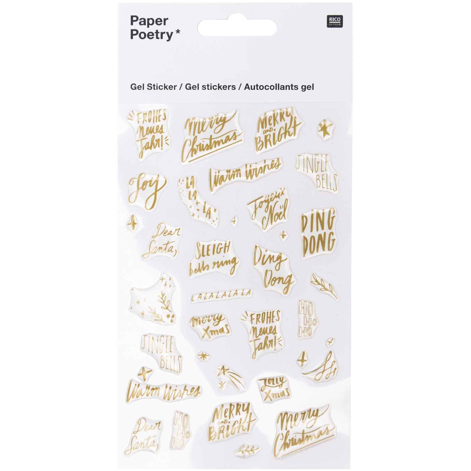 Paper Poetry Gelsticker Jolly Christmas Schrift von Rico Design