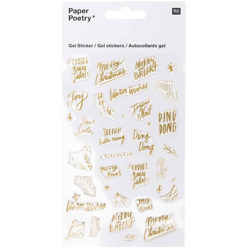 Paper Poetry Gelsticker Jolly Christmas Schrift von Rico Design