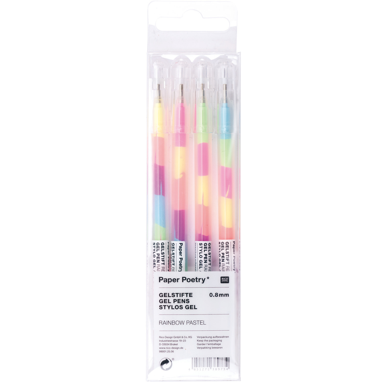 Paper Poetry Gelstift Regenbogen pastell 0,8mm 4 Stück Paper Poetry Gelstift Regenbogen pastell 0,8mm 4 Stück von Rico Design