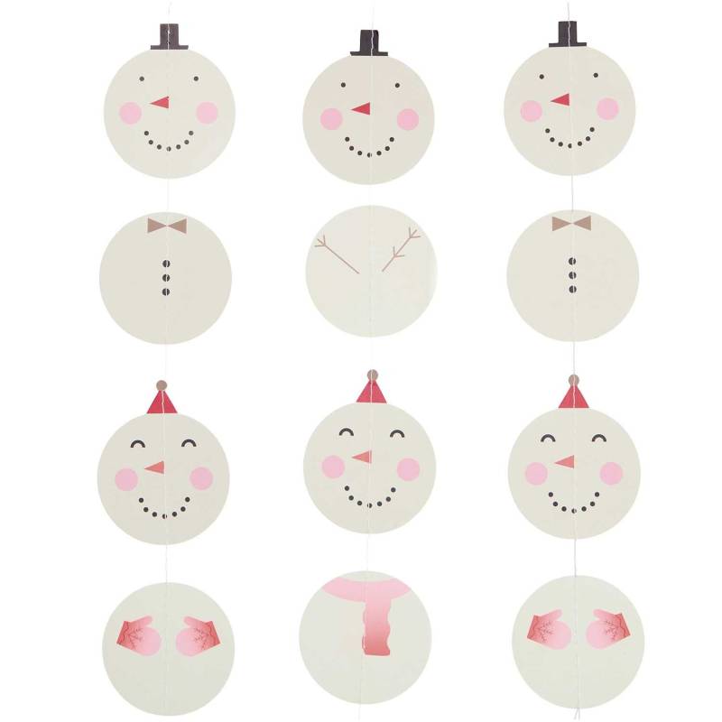 Paper Poetry Genähte Girlande Schneemänner 2,3m von Rico Design