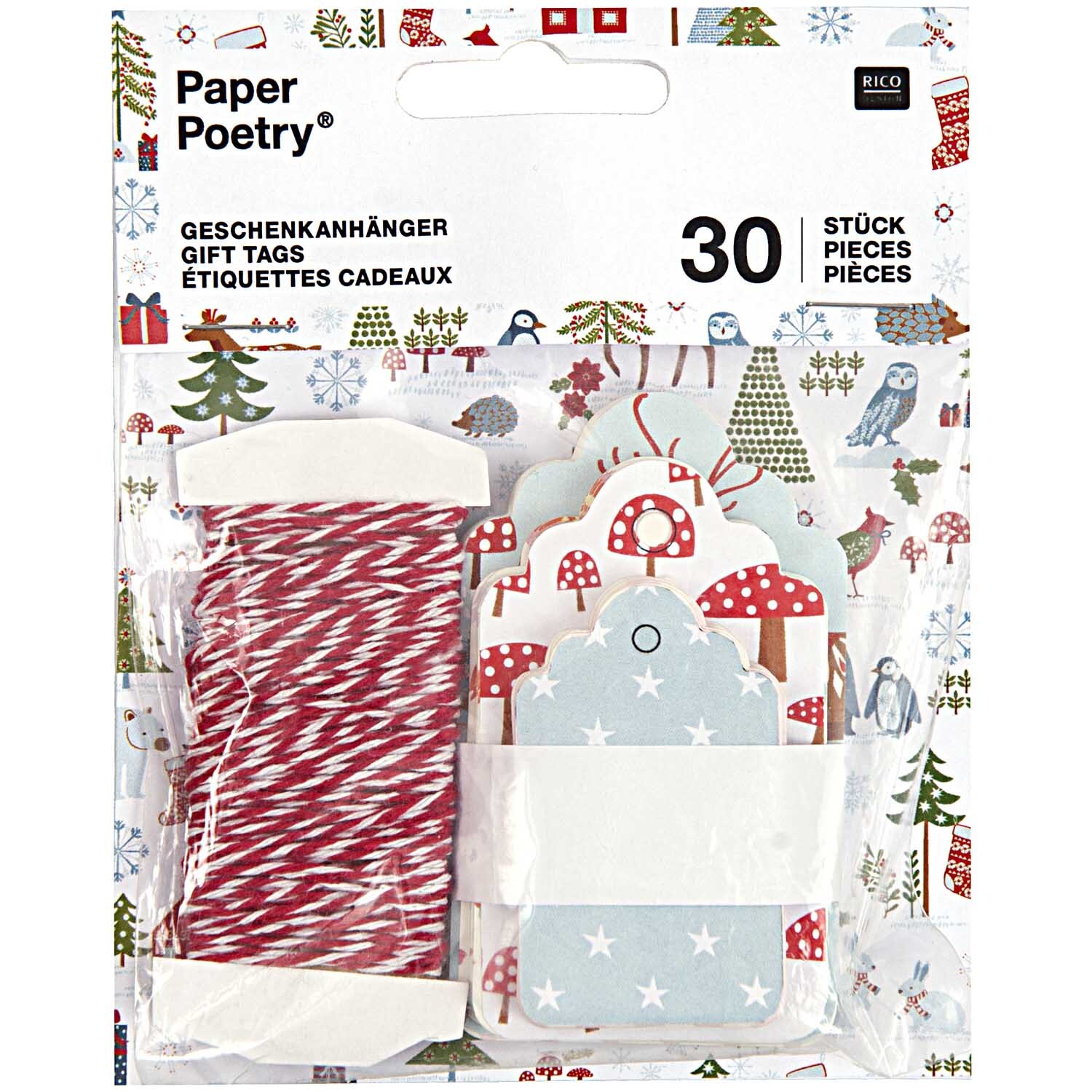 Paper Poetry Geschenkanhänger 30 Stück von Rico Design