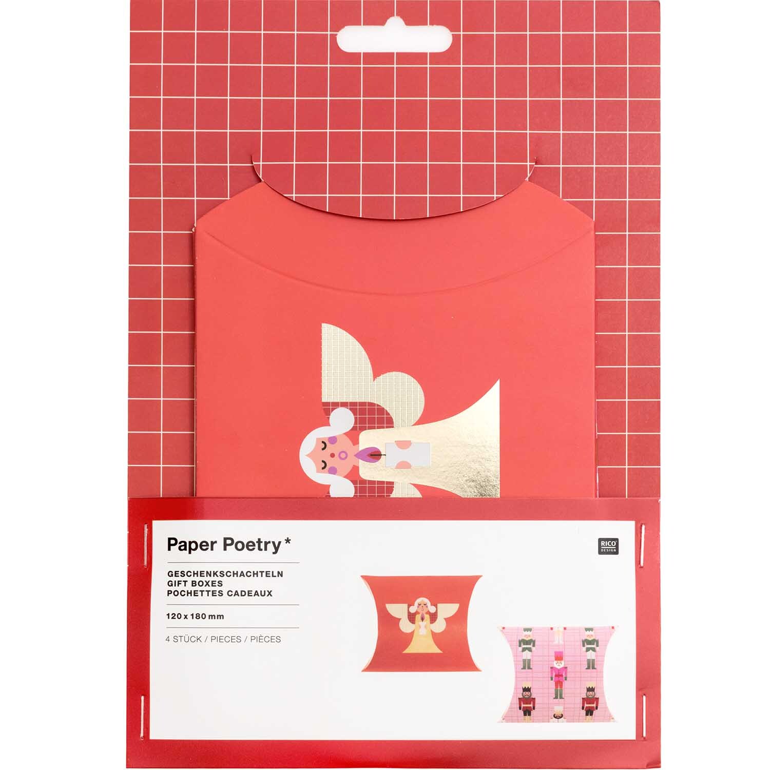 Paper Poetry Geschenkschachtel Weihnachtsfiguren 4 Stück von Rico Design