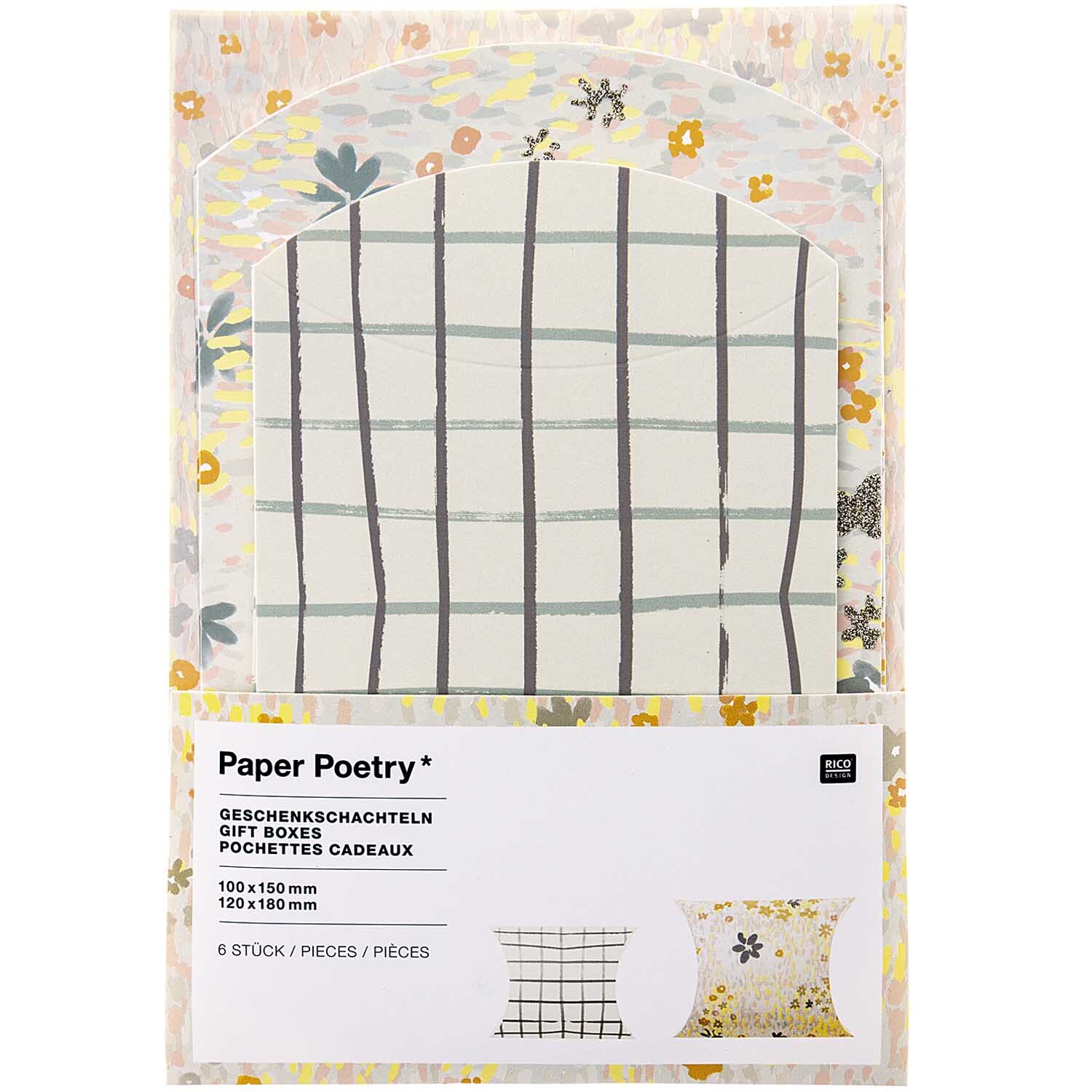 Paper Poetry Geschenkschachteln Crafted Nature Gitter 6 Stück Paper Poetry Geschenkschachteln Crafted Nature Gitter 6 Stück von Rico Design