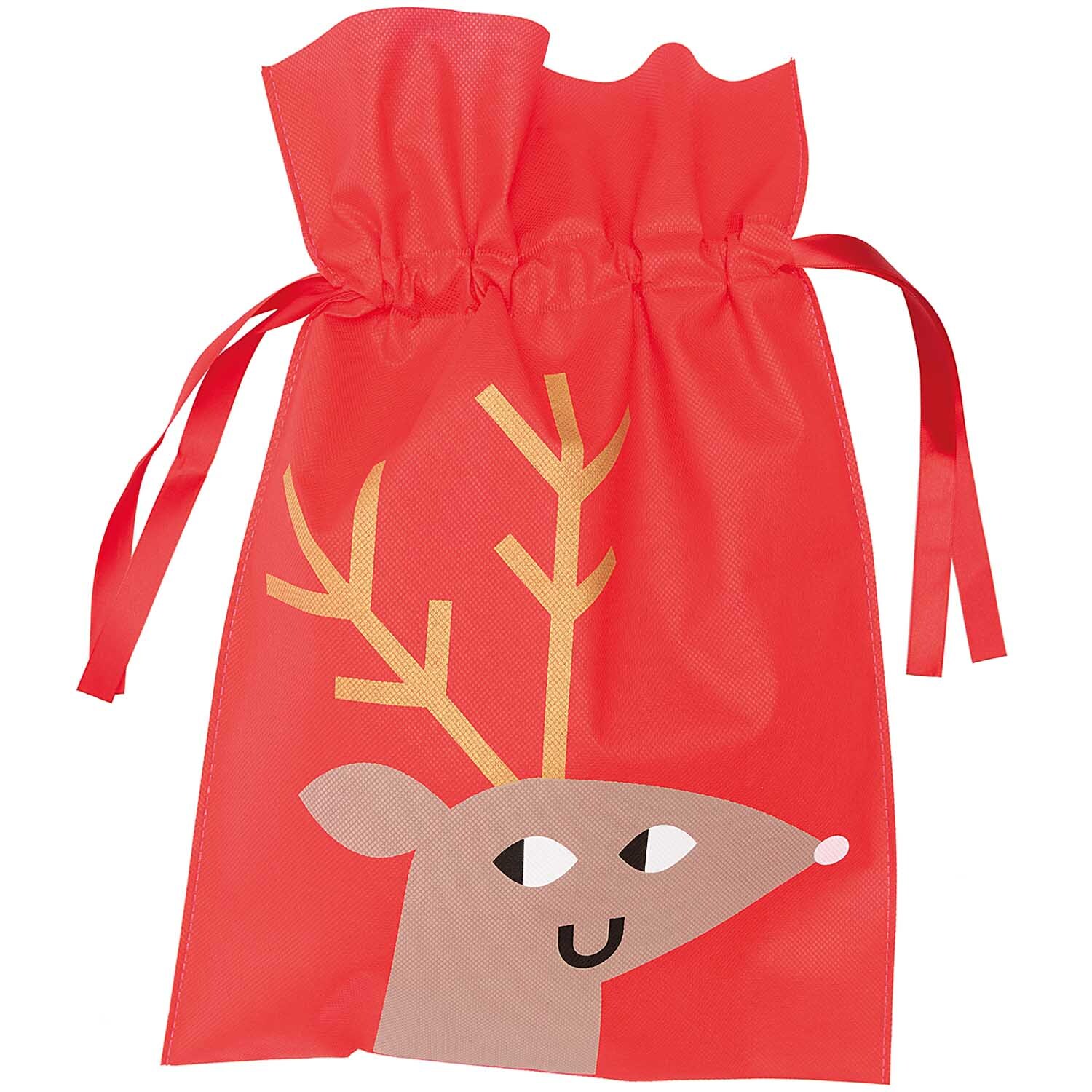 Paper Poetry Geschenktüte Rentier groß rot 30x45cm von Rico Design