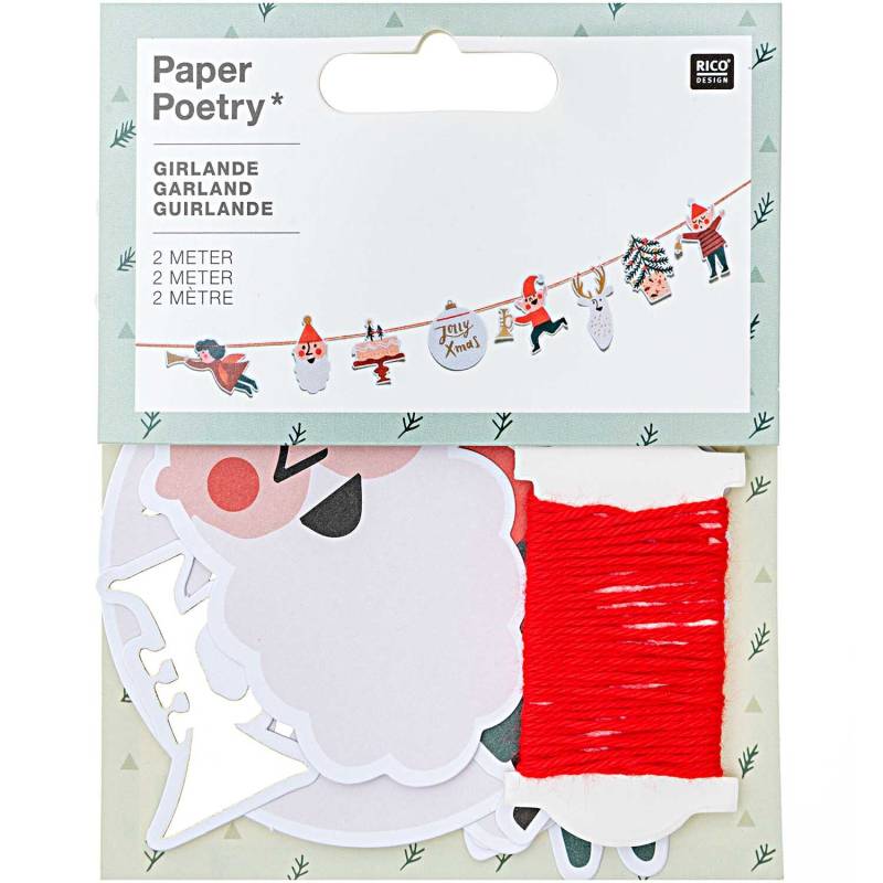 Paper Poetry Girlande Jolly Christmas Classic 2m von Rico Design