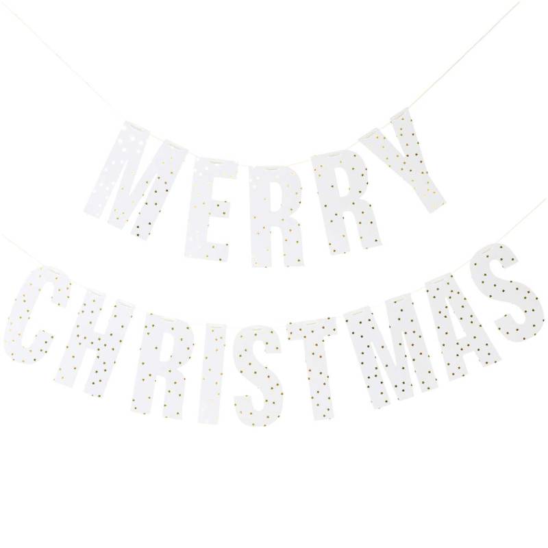 Paper Poetry Girlande Merry Christmas 3m Hot Foil von Rico Design