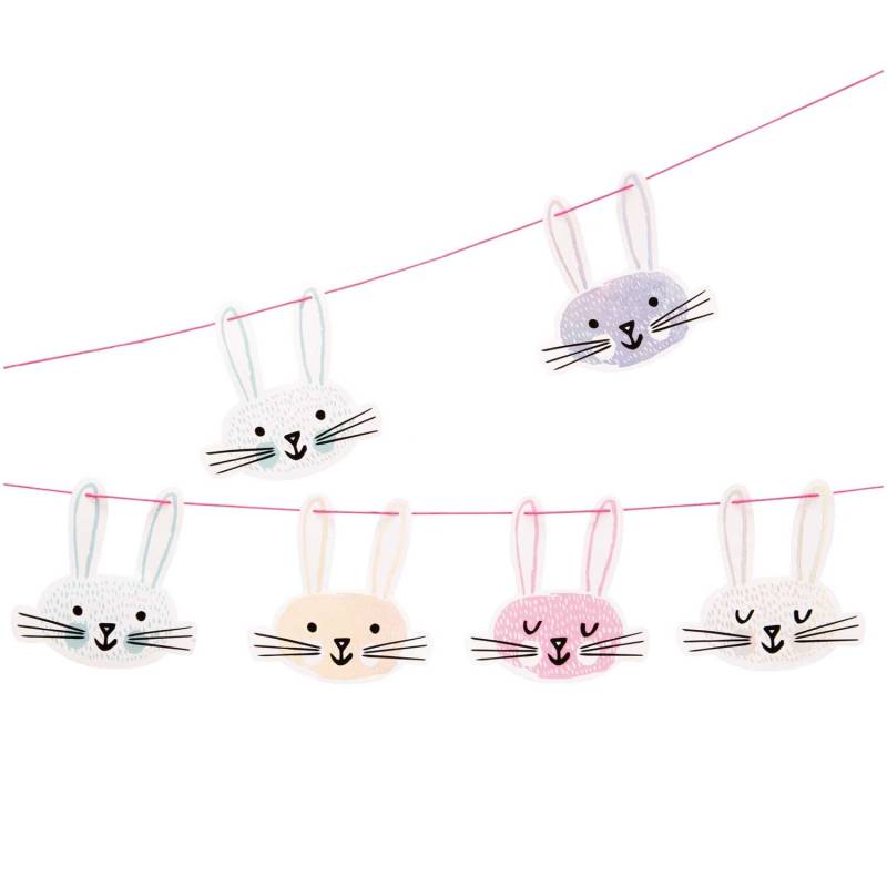 Rico Design Paper Poetry Girlande Wonderland Hasengesichter 8 Stück 2m von Rico Design