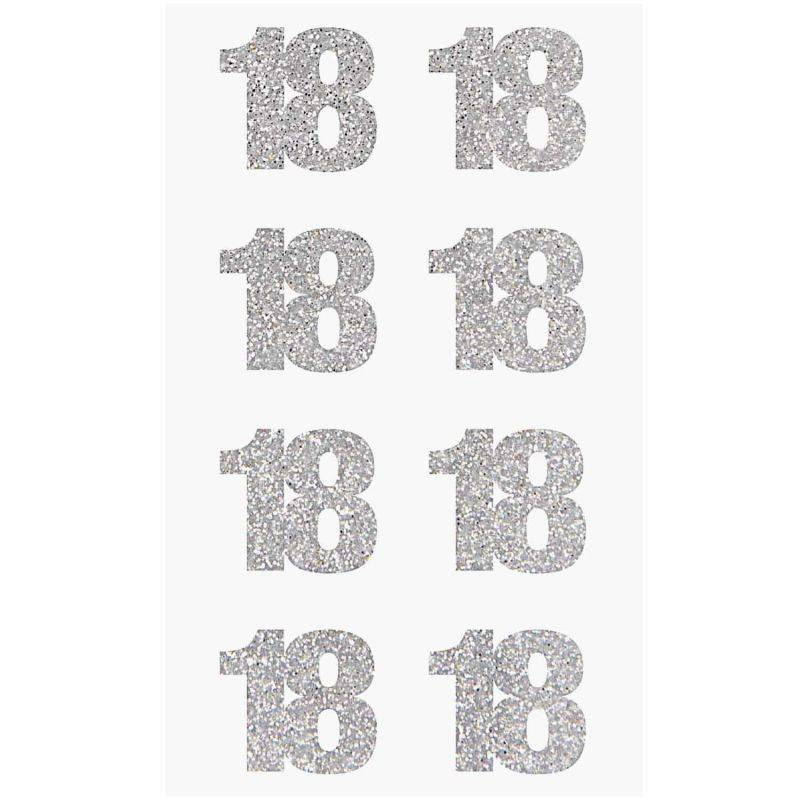 Paper Poetry Glittersticker 18 silber von Rico Design