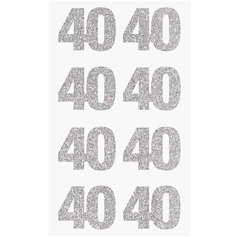 Paper Poetry Glittersticker 40 silber von Rico Design