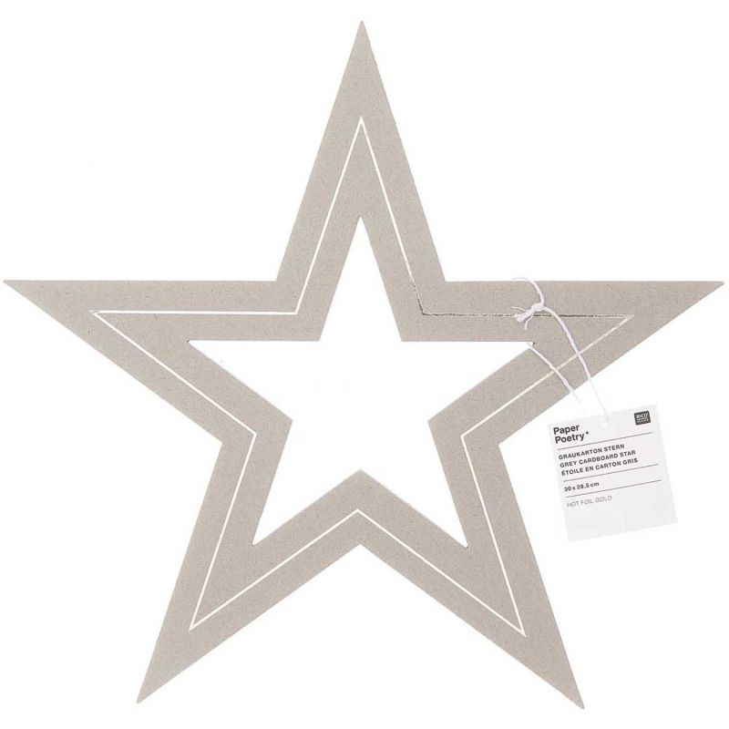 Paper Poetry Graukarton Stern 3mm 30x28,5cm Paper Poetry Graukarton Stern 3mm 30x28,5cm von Rico Design