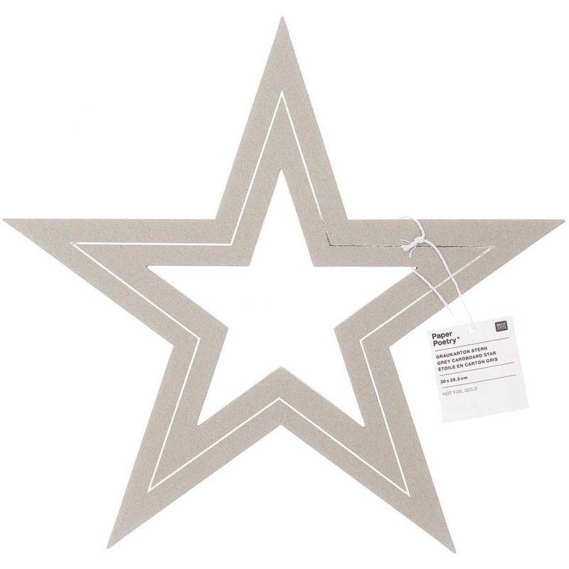 Paper Poetry Graukarton Stern 3mm 30x28,5cm von Rico Design