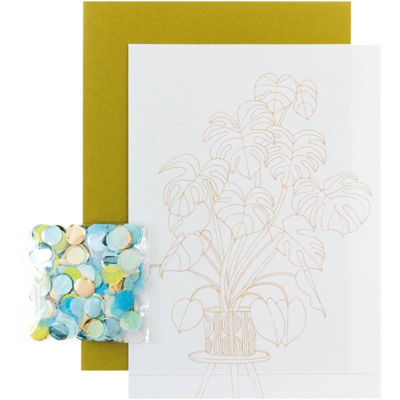Paper Poetry Grußkartenset Hygge Monstera von Rico Design