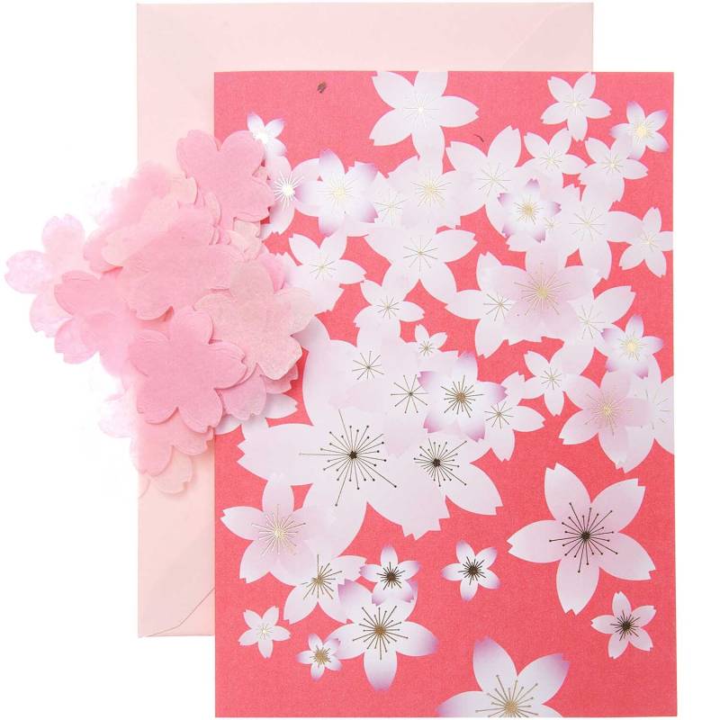 Paper Poetry Grußkartenset Kirschblüten orange von Rico Design