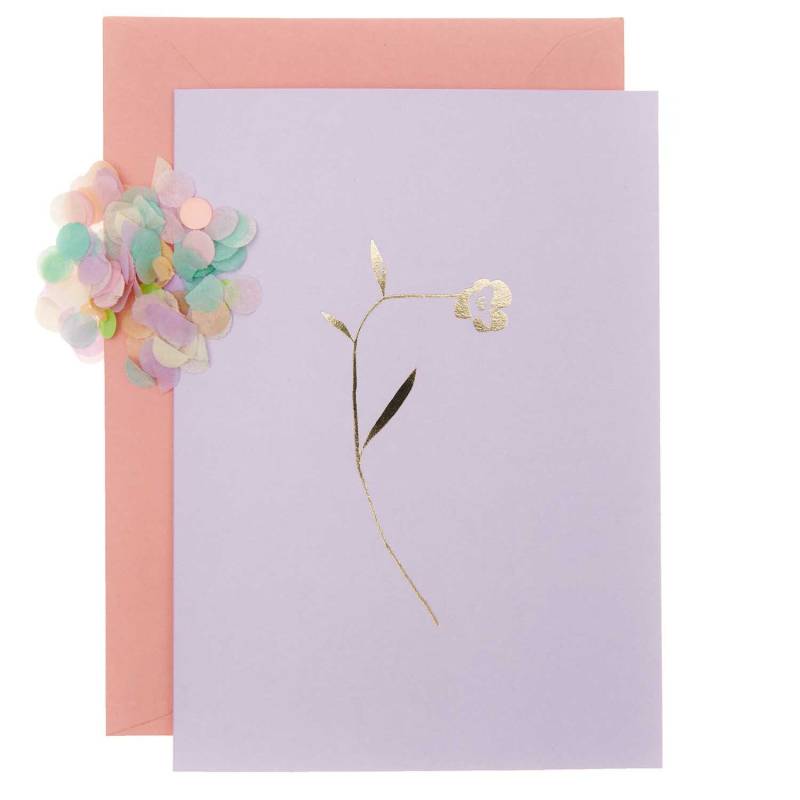 Paper Poetry Grußkartenset Transformation flieder von Rico Design