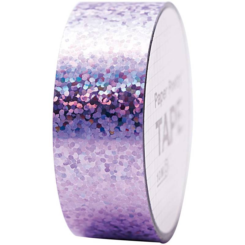 Paper Poetry Holographic Tape Punkte flieder 19mm 10m von Rico Design