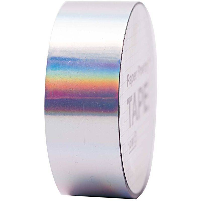 Paper Poetry Holographic Tape silber irisierend 19mm 10m von Rico Design