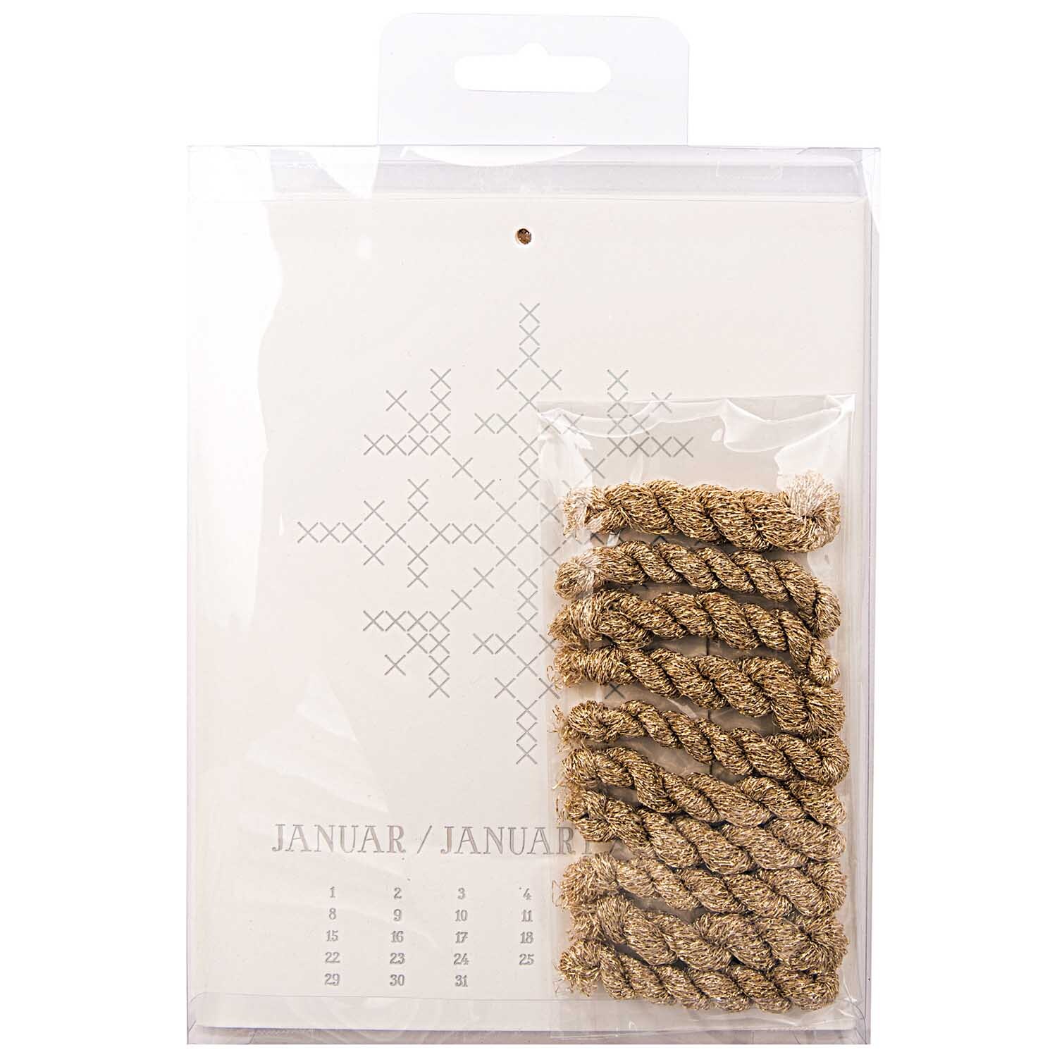 Paper Poetry Kalender zum Besticken immerwährend irisierend mit Garn von Rico Design