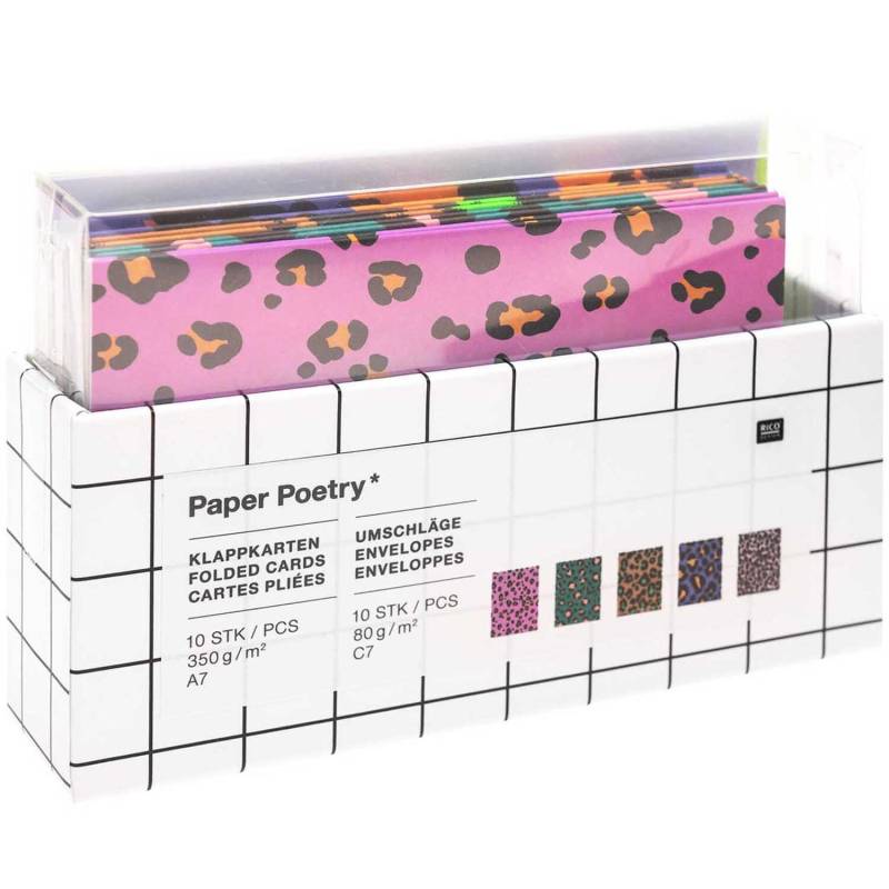 Paper Poetry Kartenset C7/A7 Acid Leo von Rico Design