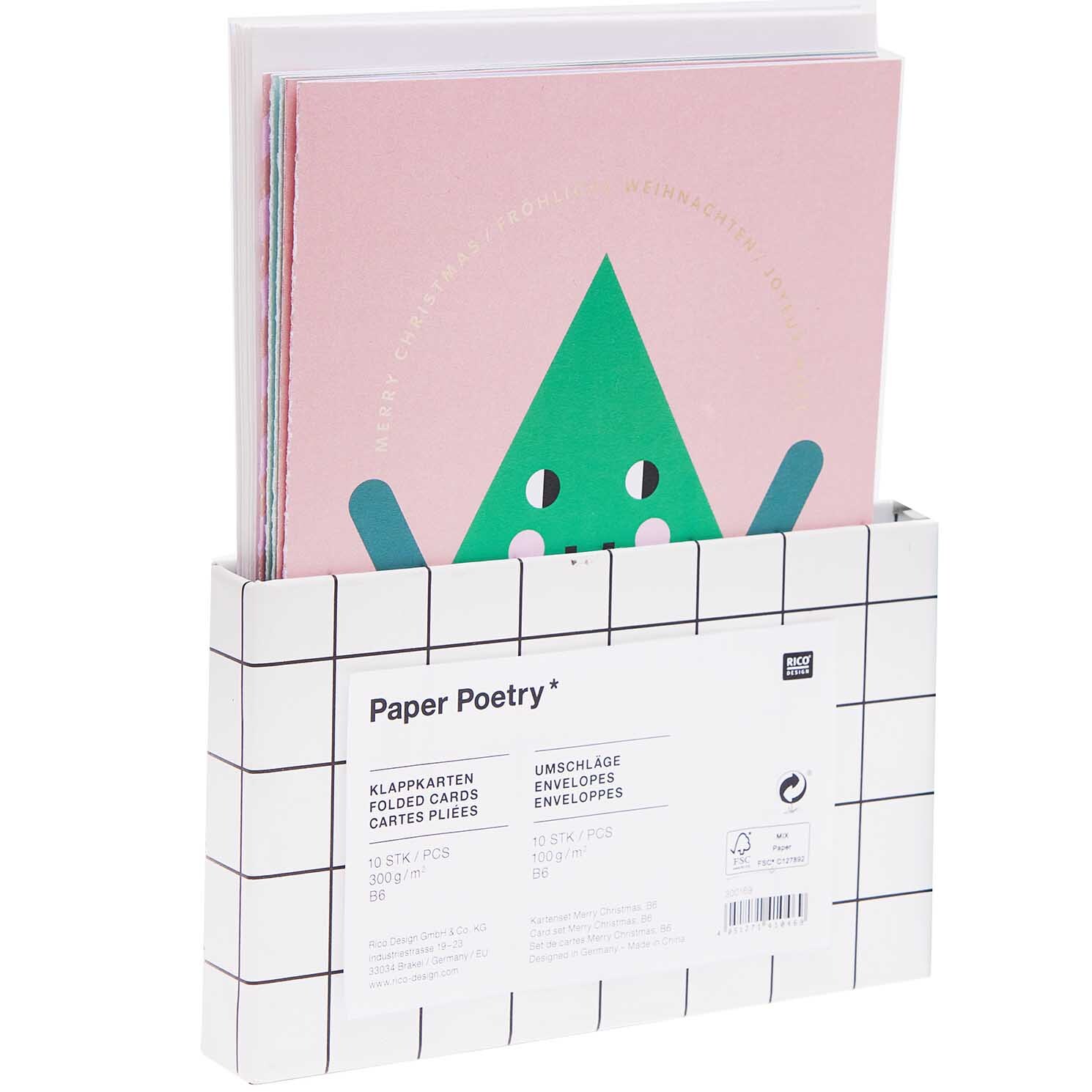 Paper Poetry Kartenset Merry Christmas B6 Paper Poetry Kartenset Merry Christmas B6 von Rico Design