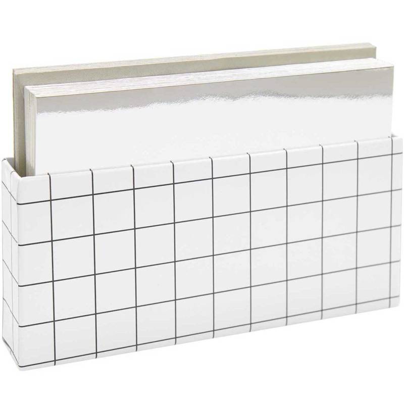 Paper Poetry Kartenset Spiegelkarton silber B6 von Rico Design
