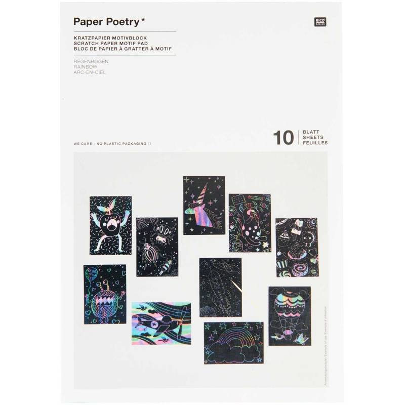 Paper Poetry Kratzpapier Motivblock A5 10 Blatt von Rico Design