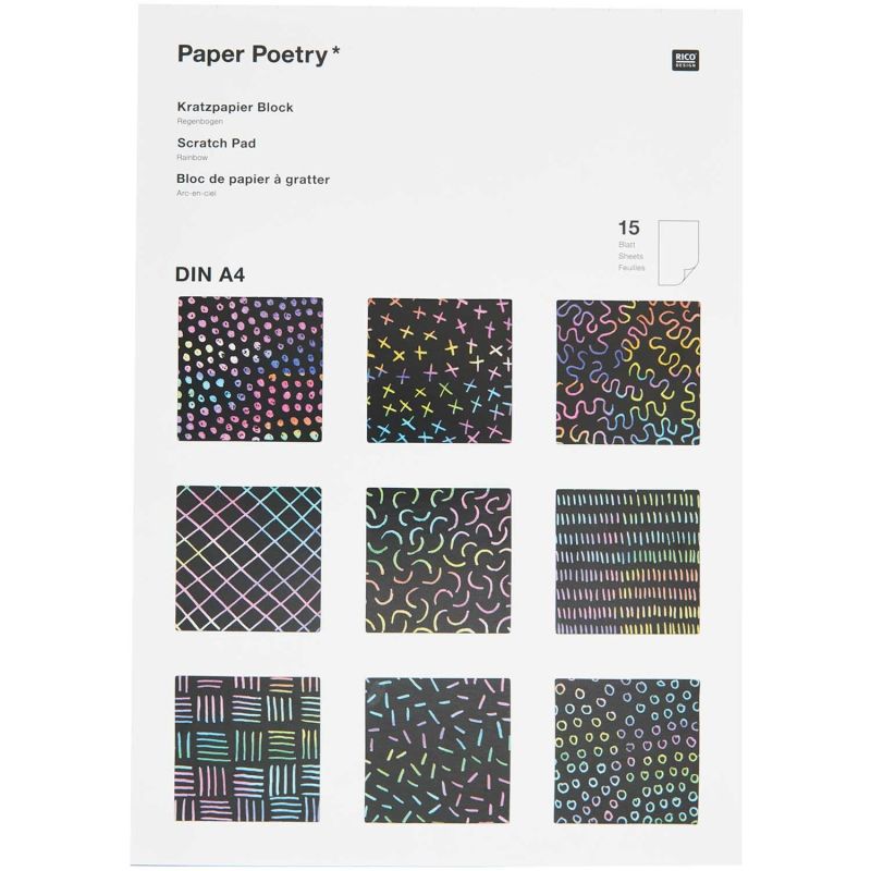 Paper Poetry Kratzpapierblock von Rico Design