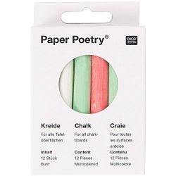Paper Poetry Kreide mehrfarbig 12 Stück von Rico Design