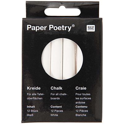 Paper Poetry Kreide weiß 12 Stück von Rico Design