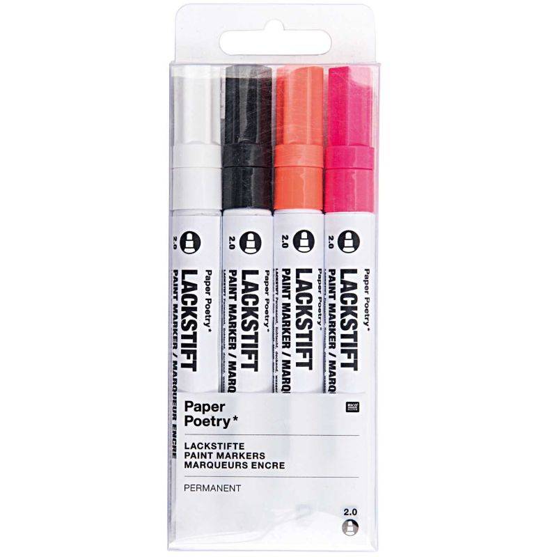 Paper Poetry Lackmarkerset neon 2,0mm von Rico Design