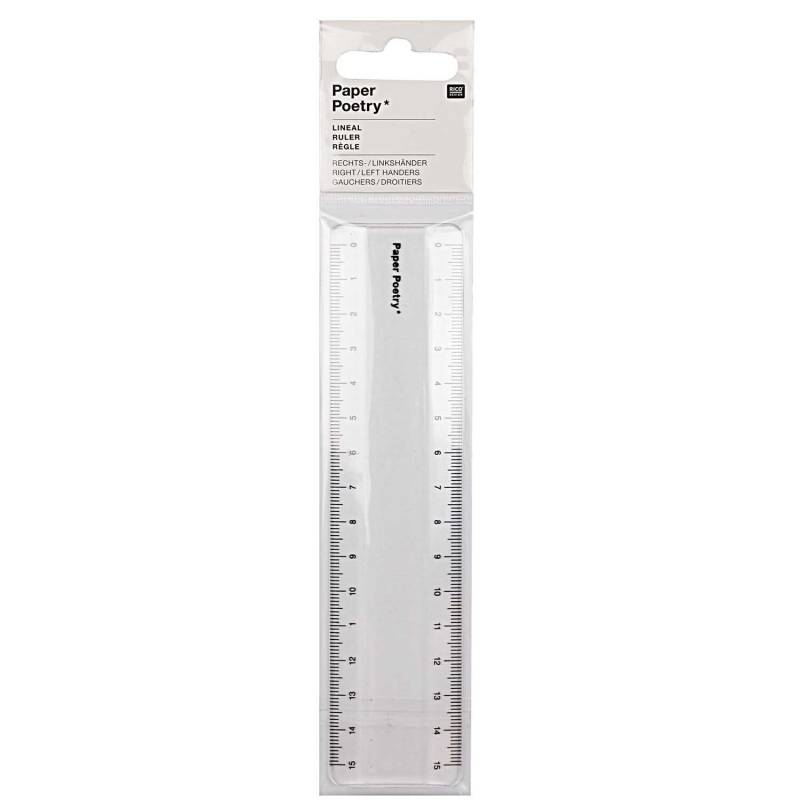 Paper Poetry Lineal Kunststoff 15cm von Rico Design