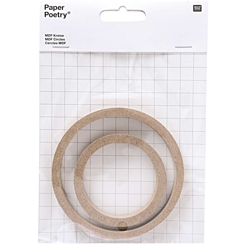 Paper Poetry MDF Kreise 2 Stück Paper Poetry MDF Kreise 2 Stück von Rico Design