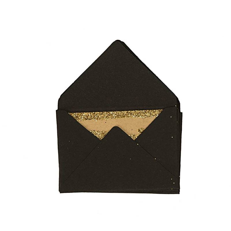 Paper Poetry Mini Briefe schwarz 3x4,5cm 10 Stück von Rico Design