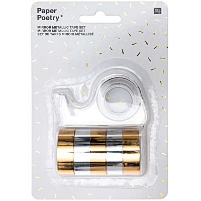 Paper Poetry Mirror Metallic Tape Set gold-silber 12mm 1,8m Paper Poetry Mirror Metallic Tape Set gold-silber 12mm 1,8m von Rico Design