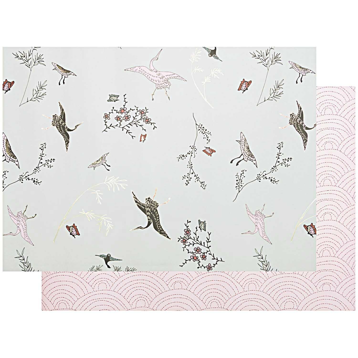 Paper Poetry Motivkarton Jardin Japonais Kraniche 50x70cm Paper Poetry Motivkarton Jardin Japonais Kraniche 50x70cm von Rico Design