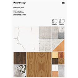 Paper Poetry Motivpapier Block Architektur 21x30cm 30 Blatt von Rico Design