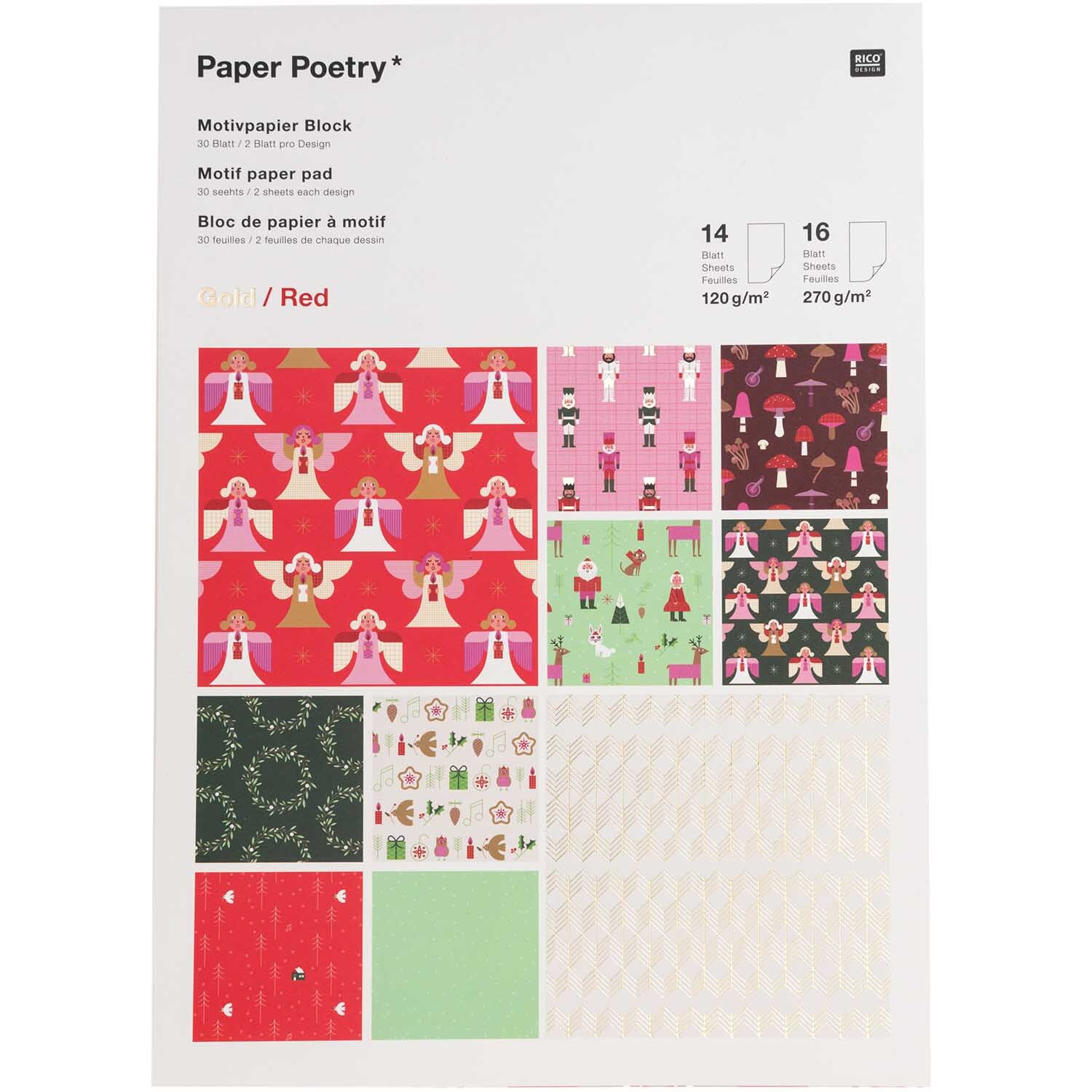 Paper Poetry Motivpapierblock Christmas is in the air 30 Blatt Paper Poetry Motivpapierblock Christmas is in the air 30 Blatt von Rico Design