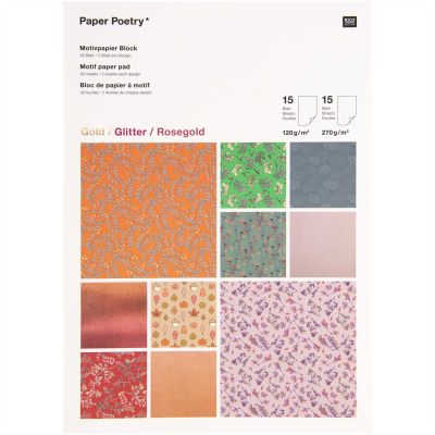 Paper Poetry Motivpapierblock Funny Fall 30 Blatt von Rico Design